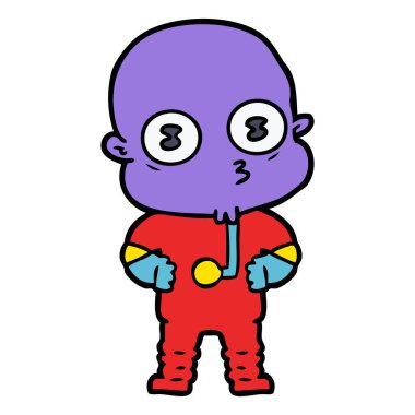 çizgi film garip kel uzay adamı