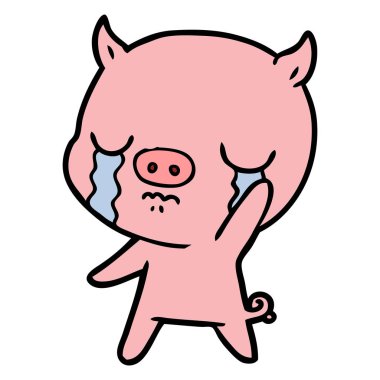 sallayarak veda ağlıyor çizgi film domuz