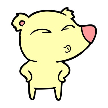 Çizgi film ayısının vektör çizimi