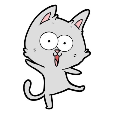 komik karikatür kedi vektör çizim