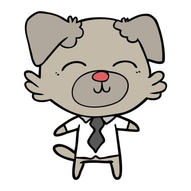 Çizgi film köpeğinin vektör çizimi