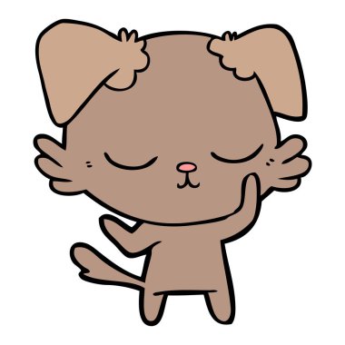 Çizgi film köpeğinin vektör çizimi