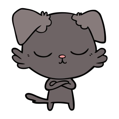 Çizgi film köpeğinin vektör çizimi