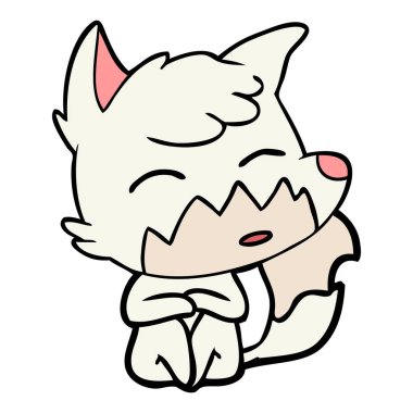 Çizgi film tilkisinin vektör çizimi