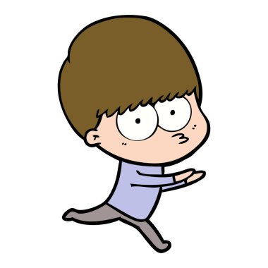 gergin çizgi film çocuk vektör çizim