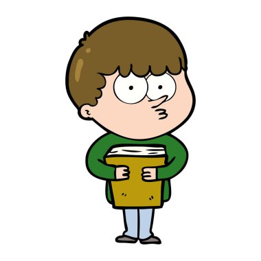 vektör çizim karikatür meraklı çocuk