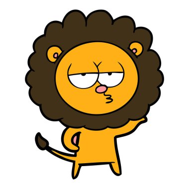 Çizgi film aslanının vektör çizimi