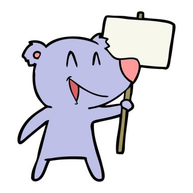 Çizgi film ayısının vektör çizimi