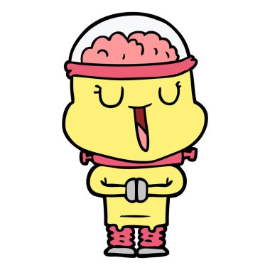 mutlu karikatür robot vektör çizim