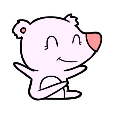 Çizgi film ayısının vektör çizimi