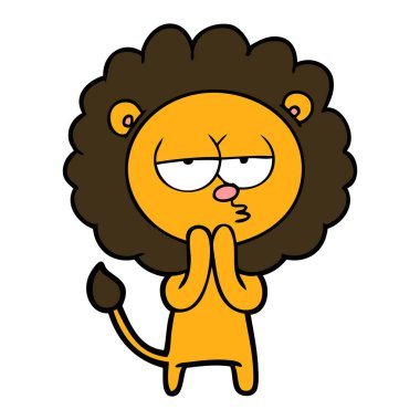 Çizgi film aslanının vektör çizimi