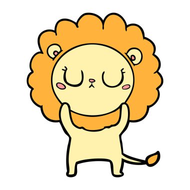 Çizgi film aslanının vektör çizimi