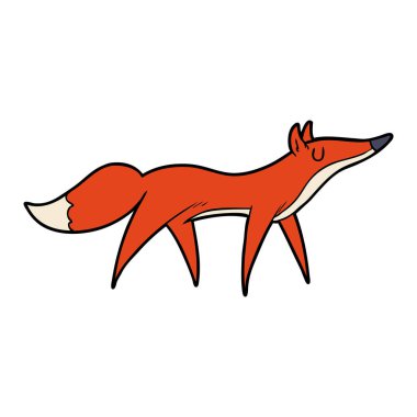 Çizgi film tilkisinin vektör çizimi