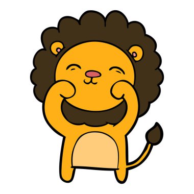 Çizgi film aslanının vektör çizimi