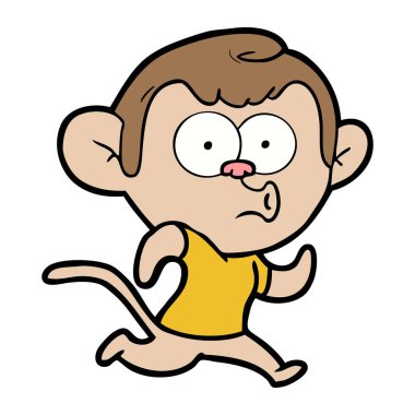 Çizgi film maymununun vektör çizimi