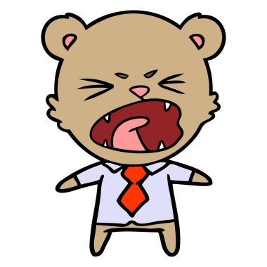 kızgın çizgi film karakteri vektör çizim 