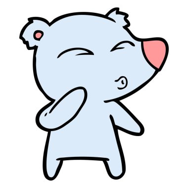 Çizgi film ayısının vektör çizimi