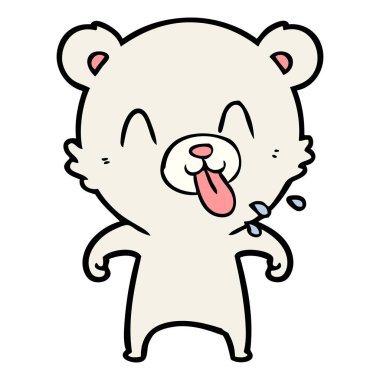 dilini kaba karikatür kutup ayısı