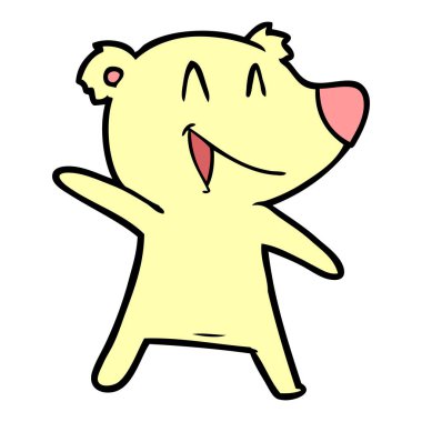 Çizgi film ayısının vektör çizimi