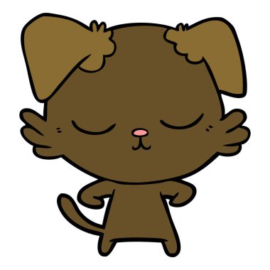 Çizgi film köpeğinin vektör çizimi