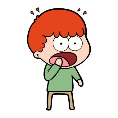 vektör çizim karikatür dostum şok