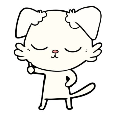 Çizgi film köpeğinin vektör çizimi