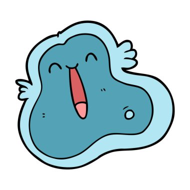 vektör çizim karikatür mikrop