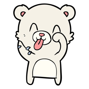 dilini kaba karikatür kutup ayısı