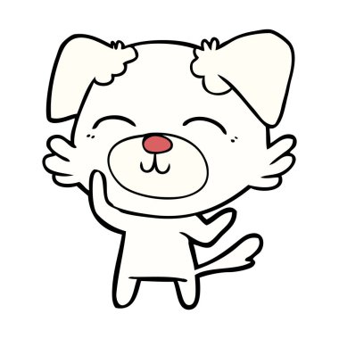 Çizgi film köpeğinin vektör çizimi