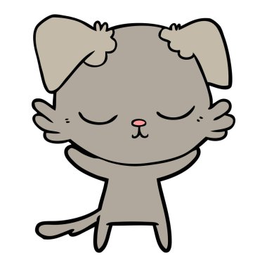 Çizgi film köpeğinin vektör çizimi