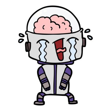 Çizgi film robotunun vektör çizimi