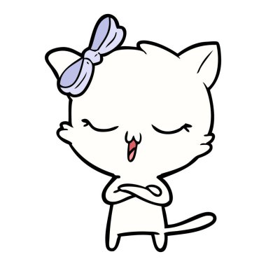 kafa yay ile karikatür kedi