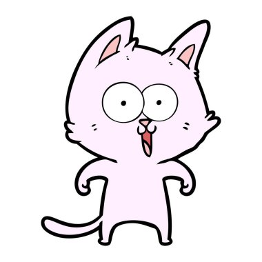 komik karikatür kedi vektör çizim