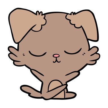 Çizgi film köpeğinin vektör çizimi