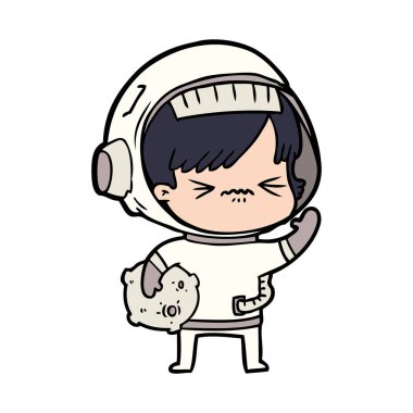 kızgın çizgi film alan kız