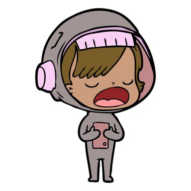 çizgi film astronot kadın açıklayan