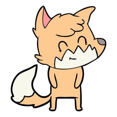 vektör çizim karikatür dostu Fox