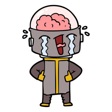 Çizgi film robotunun vektör çizimi