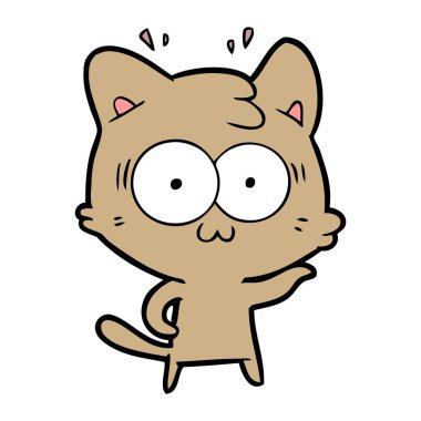 Çizgi film kedisinin vektör çizimi