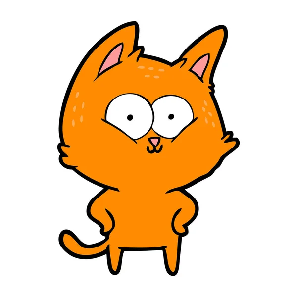 Vektor Illustration Der Cartoon Katze — Stockvektor