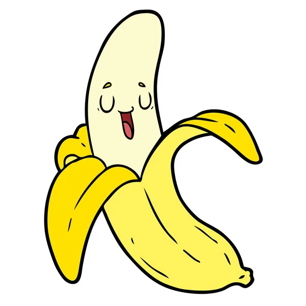 Vektorillustration Tecknad Banan — Stock vektor