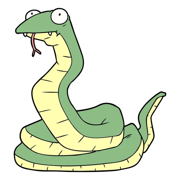 Vector Illustration Cartoon Snake — Stock Vector