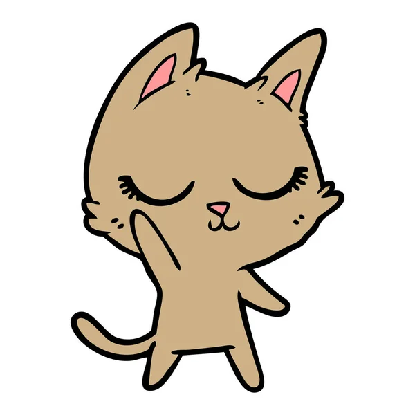 ภาพเวกเตอร ของแมวการ นสงบ — ภาพเวกเตอร์สต็อก