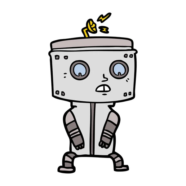 Vector Illustratie Van Cartoon Robot — Stockvector