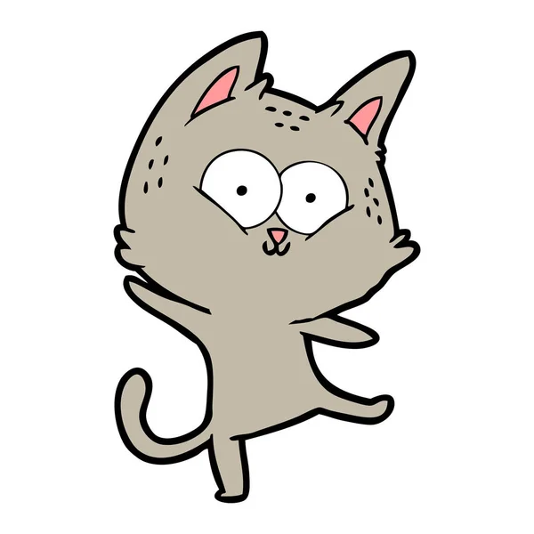 Vector Illustratie Van Cartoon Kat — Stockvector