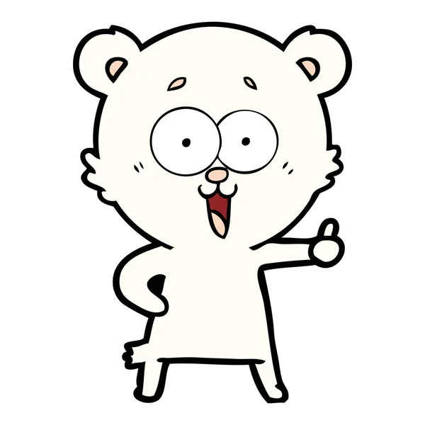 Lachender Teddybär Cartoon — Stockvektor
