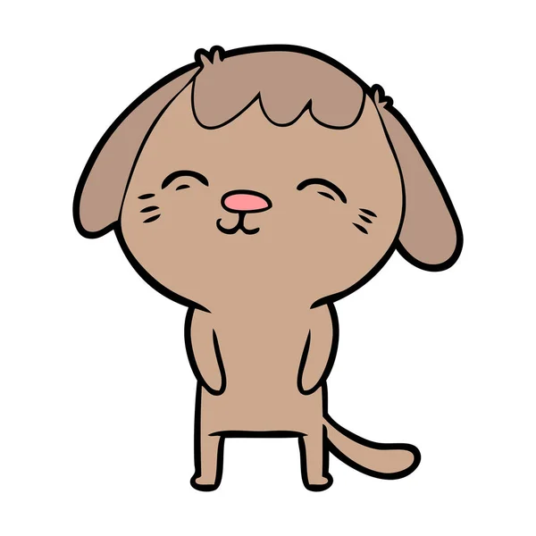 Εικονογράφηση Διάνυσμα Σκύλος Χαρούμενος Cartoon — Διανυσματικό Αρχείο