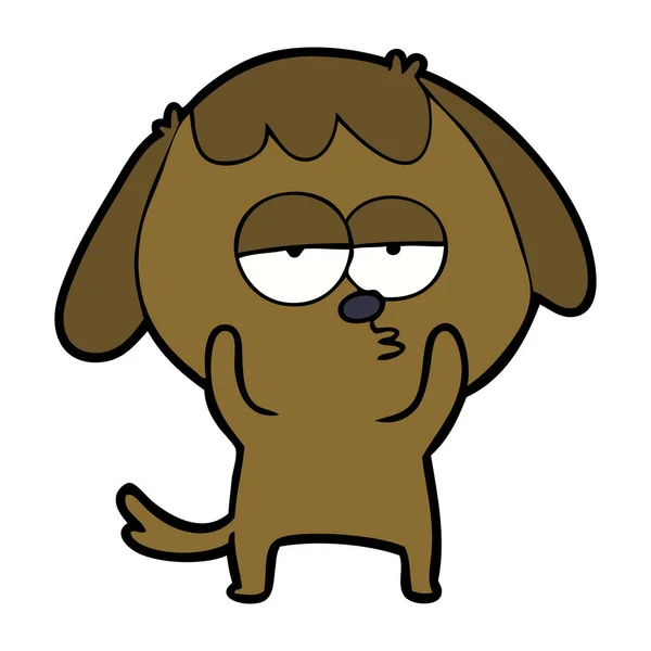 Vector Illustratie Van Cartoon Hond — Stockvector