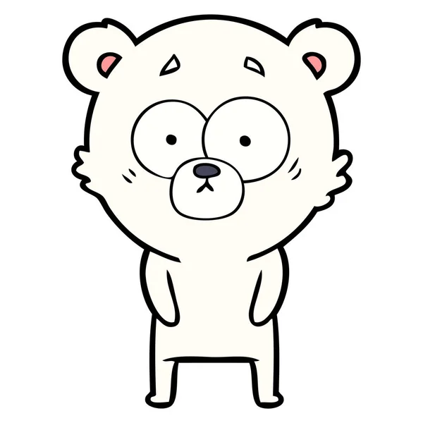 Surprised Polar Bear Cartoon — Stock Vector
