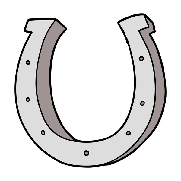 Cartoon Iron Horse Shoe — Stock Vector